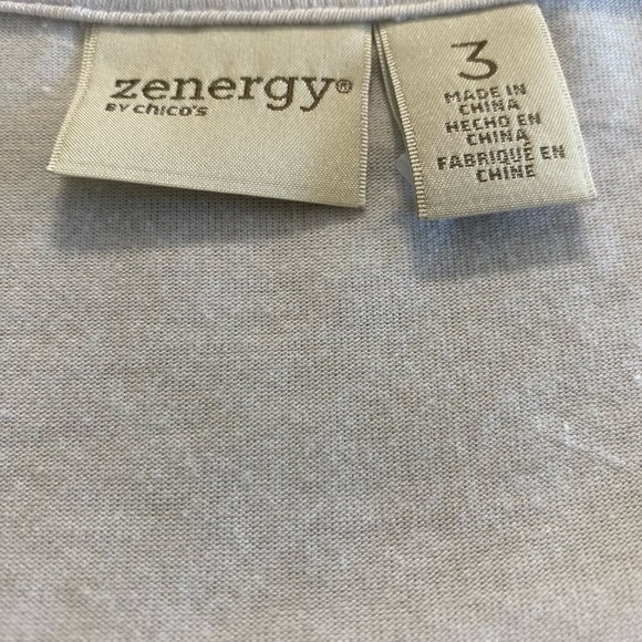 Zenergy by chicos size XXX L soft embellished tee a little spandex new no tags - Picture 4 of 5